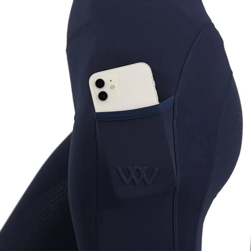 Woof Wear Ladies Original Full Seat Riding Tights - Navy-1